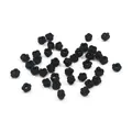 Handmade black nylon pineapple knot fasteners for DIY jewelry making and accessories - OD Approx. 6mm, ID Approx. 3-4mm, 10 Pieces/Pack / Black