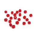 Pack of 10 red nylon pineapple knot buttons for handmade DIY bracelet making - OD Approx. 6mm, ID Approx. 3-4mm, 10 Pieces/Pack / Red