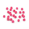 Handcrafted rose pink nylon pineapple knots for DIY Chinese knot bracelet weaving - OD Approx. 6mm, ID Approx. 3-4mm, 10 Pieces/Pack / Deep Pink