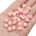 Pink acrylic pig nose buttons for DIY doll making and plush toy accessories - Pig Nose Shape / 9x8mm 20 Pieces/Pack / Light Pink