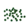 Handgefertigte grüne Nylon-Ananasknoten-Perlen für DIY-Schmuck und China-Knoten - AD ca. 6mm, ID ca. 3-4mm, 10 Stück/Packung / Grasgrün