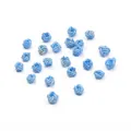 Hellblaue handgewebte Nylon-Ananasknoten für DIY-Schmuckherstellung im China-Stil - AD ca. 6mm, ID ca. 3-4mm, 10 Stück/Packung / Himmelblau