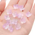 Perle in vetro a fiori viola sfumato per creazione di collane e braccialetti fai-da-te - 12mm (10 Pezzi/Confezione) / Viola Ciotola