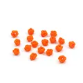 Lebendige orangefarbene handgefertigte Ananasknoten für chinesischen Schmuckbedarf - AD ca. 6mm, ID ca. 3-4mm, 10 Stück/Packung / Orangerot
