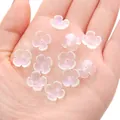 12mm hellrosa Glasblütenperlen für die DIY-Schmuckherstellung und zum Basteln - 12mm (10 Stück/Packung) / Klarweiß