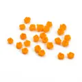 Handgefertigte orangefarbene Nylon-Ananasknoten für DIY-Schmuckherstellung Handwerk - AD ca. 6mm, ID ca. 3-4mm, 10 Stück/Packung / Goldgelb