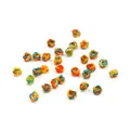 Bunte handgefertigte Nylon-Ananasknoten für DIY-Schmuck und Bekleidungszubehör - AD ca. 6mm, ID ca. 3-4mm, 10 Stück/Packung / bunt