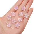Roze AB-kleur acryl bloemkralen met vijf bloembladen voor handgemaakte sieraden - Roze