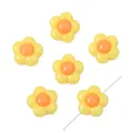 DIY flower acrylic beads in light yellow and orange for handmade jewelry crafts - Sunflower / 20 Pieces/Pack (16mm) / Yellow