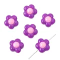 Purple and pink acrylic sunflower beads for DIY jewelry making and handmade accessories - Sunflower / 20 Pieces/Pack (16mm) / Purple