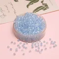 4mm faceted light blue iridescent crystal glass beads for DIY jewelry making - Sky Blue