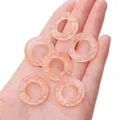 Set di sei perline di vetro arancione con motivi a nuvola per creazione gioielli DIY - 25mm x 13.5mm x 5.5mm (5 Pezzi/Confezione) / Verde Pallido
