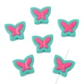 Teal and pink acrylic butterfly beads for DIY jewelry making and craft hair bands - Butterfly / 10 Pieces/Pack (20x16mm) / Green