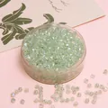 Sparkling 4mm faceted iridescent light green glass beads for DIY jewelry making crafts - Light Green