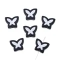 DIY acrylic butterfly beads in black and white color block for handmade jewelry making - Butterfly / 10 Pieces/Pack (20x16mm) / Black