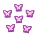 Purple and pink acrylic butterfly beads with center hole for DIY jewelry making - Butterfly / 10 Pieces/Pack (20x16mm) / Purple