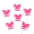 Pink and dark pink acrylic butterfly beads for DIY jewelry and hair accessory making - Butterfly / 10 Pieces/Pack (20x16mm) / Pink