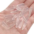 Gocce di resina bianca opaca in mano per accessori per creazione gioielli fai da te - 5 Pezzi/Confezione (6x21mm) / Bianco