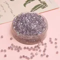 4mm faceted purple crystal glass beads for DIY jewelry making in a transparent jar - Champagne Purple