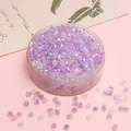 High-quality 4mm faceted iridescent purple glass bicone beads for DIY jewelry making - Purple Ripple