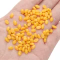 Bright yellow acrylic flat-back oval eyes for DIY plush toy and doll crafting accessories - 4x6mm (100 Pieces/Pack) / Yellow