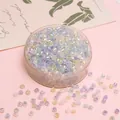 4mm iridescent faceted diamond crystal glass beads for DIY jewelry making accessories - Light Macaron