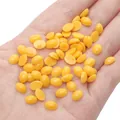 Vibrant orange oval acrylic doll eyes cabochons for handmade DIY plush toy crafts - 6x8mm (50 Pieces/Pack) / Yellow