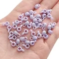 Perles en acrylique lavande avec anneau pour création de bijoux, tenues en main - 9x4mm (2mm Trou) 10 Pièces/Paquet / Violet