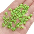 Perles en acrylique vert vif avec anneaux pour création de bijoux DIY en vrac - 9x4mm (2mm Trou) 10 Pièces/Paquet / Vert