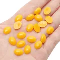 Yellow oval acrylic flatback doll eyes for DIY plush toy crafts and handmade accessories - 10x12mm (50 Pieces/Pack) / Yellow