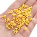 Perles en acrylique jaune 9x4mm avec anneau pour création de bijoux DIY et boucles - 9x4mm (2mm Trou) 10 Pièces/Paquet / Jaune