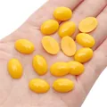 Flatback yellow acrylic oval doll eyes for DIY plush toy making and crafts - 10x15mm (50 Pieces/Pack) / Yellow