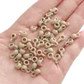 Perles acryliques beige 9x4mm avec boucle pour bijoux DIY et création de boucles - 9x4mm (2mm Trou) 10 Pièces/Paquet / Marron