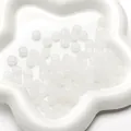 Translucent white 8x5mm glass abacus beads for DIY jewelry making in a star tray - Abacus Style / 25 Pieces/Pack (8x5mm) / White