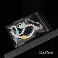 Dicke transparente PE-Druckverschlussbeutel 11x17cm mit handgefertigtem Perlen-Schmuckset - Mittelgroßer Stil