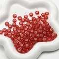 Translucent dark red 8x5mm glass abacus beads for handmade DIY jewelry bracelets - Garnet Red