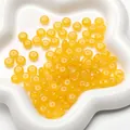 8x5mm translucent lemon yellow abacus glass beads for DIY jewelry making - Amber Yellow