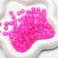 Bright pink translucent 8x5mm glass abacus beads for DIY jewelry making - Rose Red