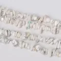 Natural white turquoise irregular chip beads for DIY jewelry making and bracelets - Natural White Turquoise (BTB784)