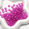 8x5mm purple glass abacus beads for DIY jewelry making in a white ceramic dish - Purple