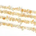 Strands of irregular natural yellow citrine crystal tumbled stone beads for jewelry making - Natural Citrine (BTB784)