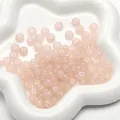 Pink glass abacus beads 8x5mm with center hole for DIY jewelry making and bracelets - Coffee