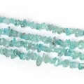 Natural light blue irregular gemstone crystal chips for DIY jewelry bracelet making - Natural Apatite (BTB784)