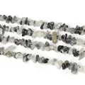 Irregular black rutilated quartz crystal chips for DIY jewelry making and beading - Natural Black Rutilated Quartz (BTB784)