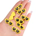 Mini yellow acrylic heart-shaped sunglasses charms for DIY jewelry and crafts - Heart Sunglasses / 42x17mm (10 Pieces/Pack) / Yellow