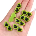 Green acrylic heart-shaped glasses charm for DIY jewelry and accessory making - Heart Sunglasses / 42x17mm (10 Pieces/Pack) / Green