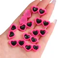 Pink heart-shaped mini sunglasses charms for DIY jewelry and hair accessory crafts - Heart Sunglasses / 42x17mm (10 Pieces/Pack) / Rose Red