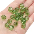 Green 10mm faceted cube crystal beads for DIY handmade jewelry crafting projects - Cube / 10mm (Approx. 36 Pcs/20g) / Light Green