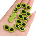 Vibrant green acrylic heart sunglasses pendants for DIY jewelry and crafts making - Round / 29x12mm (10 Pieces/Pack) / Green