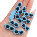 DIY blue acrylic heart-shaped mini sunglasses resin charms for jewelry making - Round / 29x12mm (10 Pieces/Pack) / Dark Blue